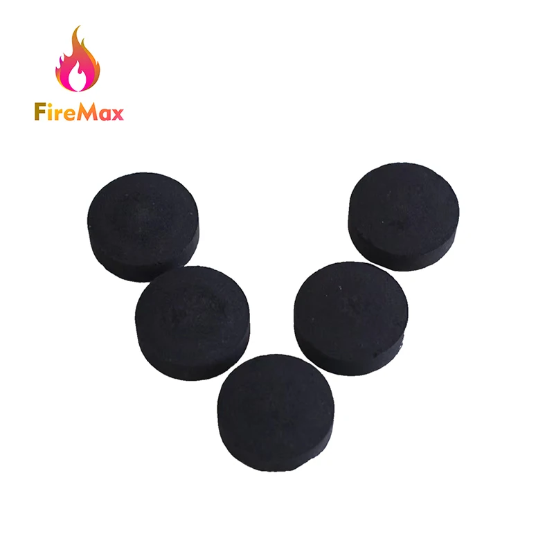 FireMax Shisha Charcoal Round Tablet Fruitwood Instant Light Hookah Charcoal