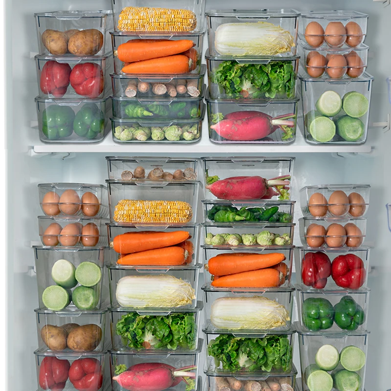 Высококачественная пластиковая корзина для кухонного холодильника