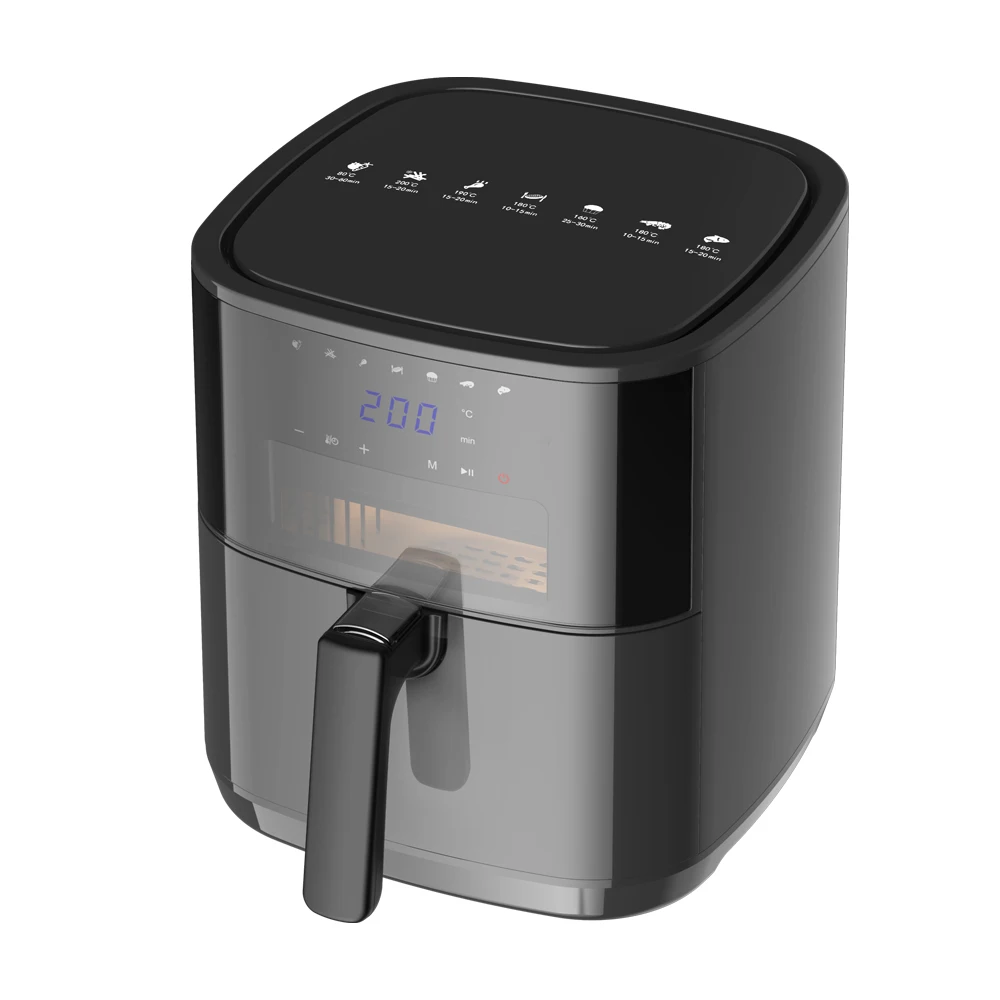 Factory custom electric air fryer household commercial visual air fryer freidora de aire digital temperature control