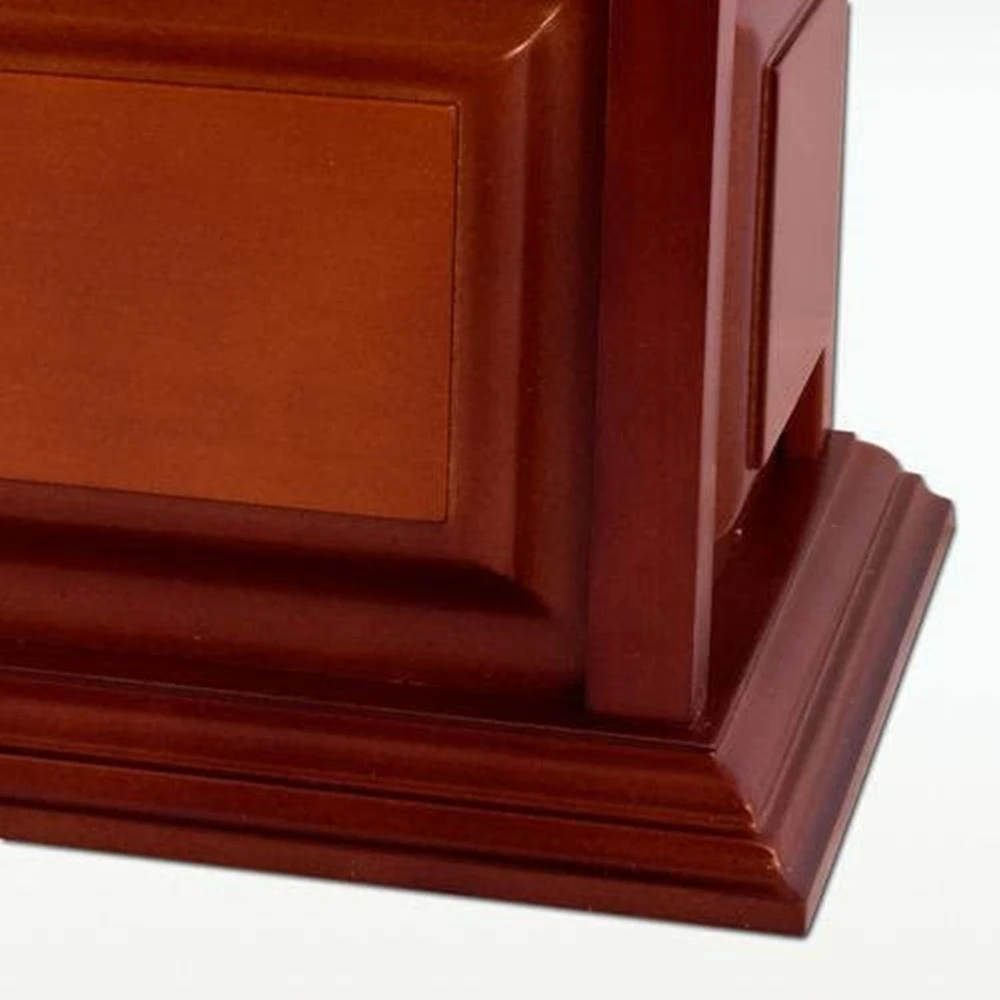 Perfect Memorials Large Traditional Cherry Wood Cremation Urn
