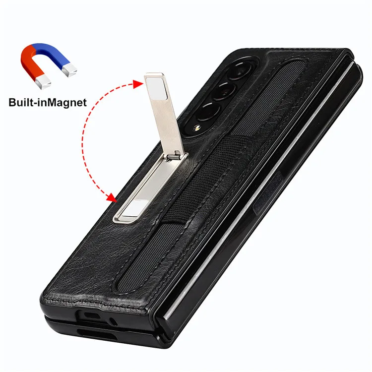 Luxury Private Label Brand Leather Case for Samsung Galaxy Z fold 3 Z3 Fold Case with S pen Storage