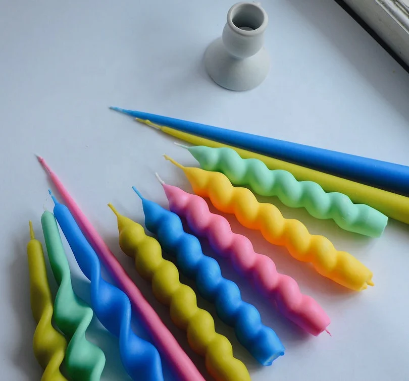 Twisted Candle  DIY Long Rotary Spiral Twist Rod Wax dinner decorative Candle