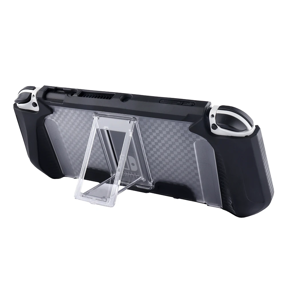 Shockproof TPU+PC Protector For NS OLED With Bracket All-in-one Case For Nintendo Switch OLED