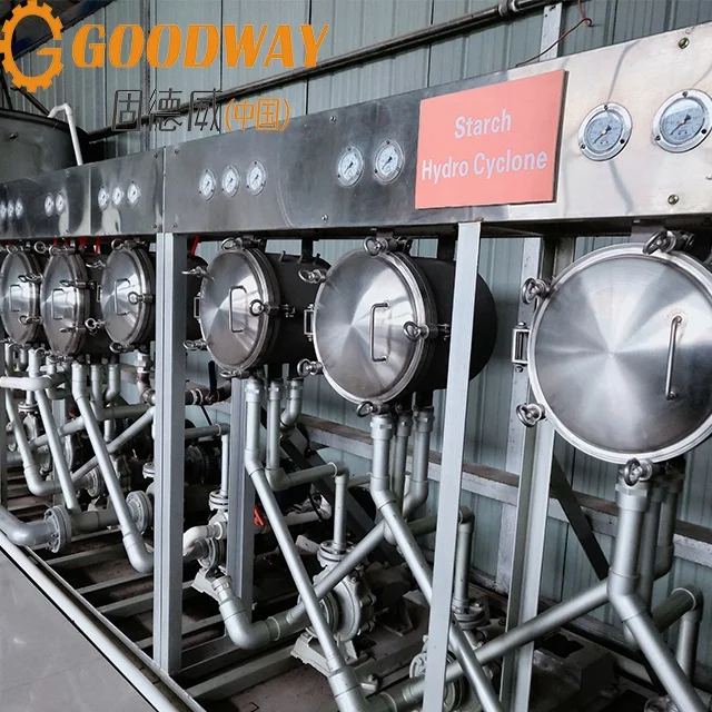300-2000kg/h Tapioca Starch Flour Making Machine Cassava Starch Processing Line