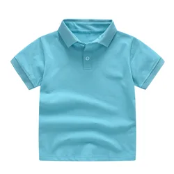 C1 School Uniform Short Sleeve Polo T-Shirt Plain School Camisetas Polo Blank Solid Color Unisex Kids Classroom Polo T Shirt