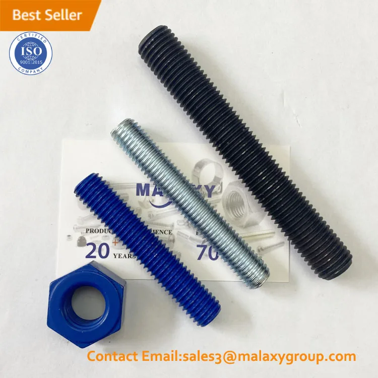 MALAXY High Quality Ss Bolt Stainless Steel Stud And Nut Ptfe Threaded M40 M38 All M30 Din 975 M3 M27 M32 Double End Thread Rod