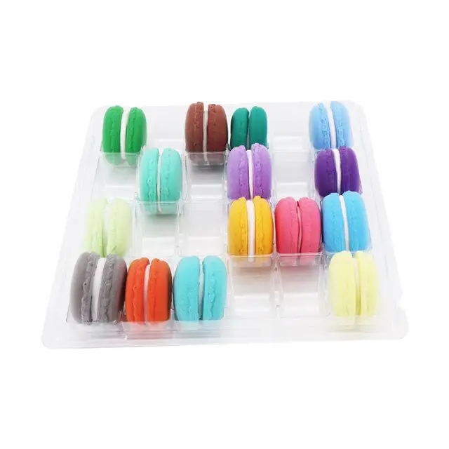 
High Quality Macaron Plastic Packaging For 24 Plastic Macaron Blister Tray With Lid 