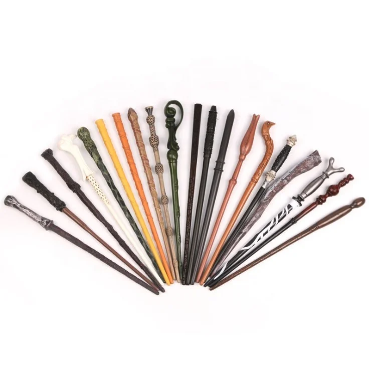 
39 Styles Plastic Harry Magic Wands Cosplay Dumbledore Voldmort Hermione Metal Potters Magic Wand Christmas Gift 