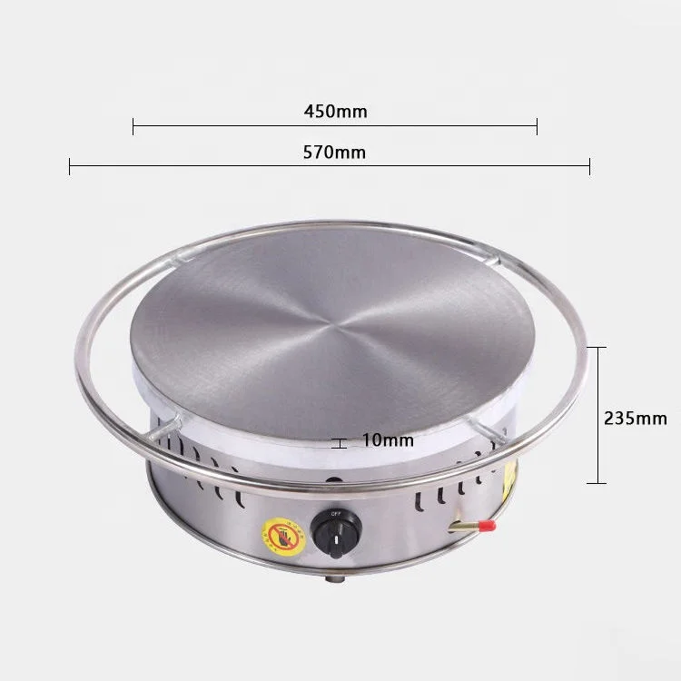 2024 Rotating gas heating Baked Flat Pancake Making machine Flat Arabic Bread Making Machine