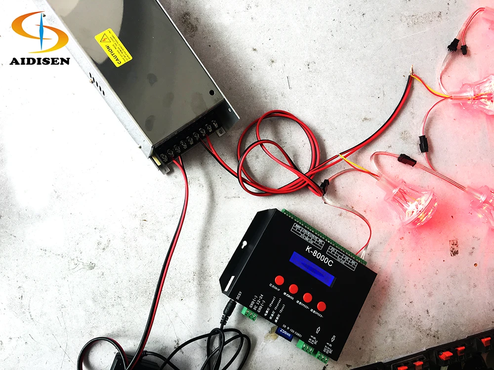 AC220v dc5v dc12v программируемый sd карты управления ws2811 t8000 led пиксель освещения программное обеспечение пикселей