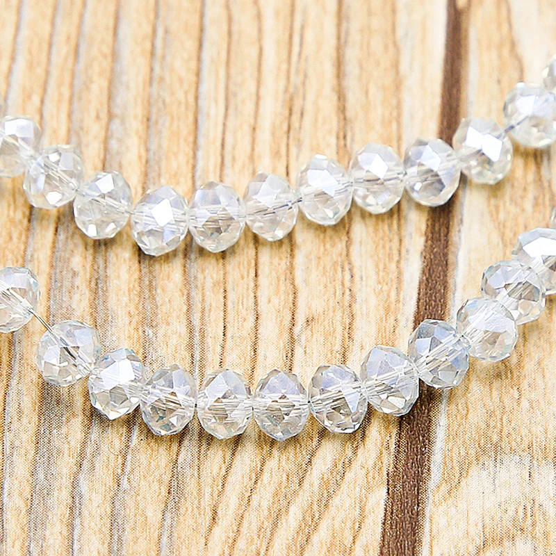 4x6mm Glass Beads Faceted Rondelle Beads for DIY Jewelry Making