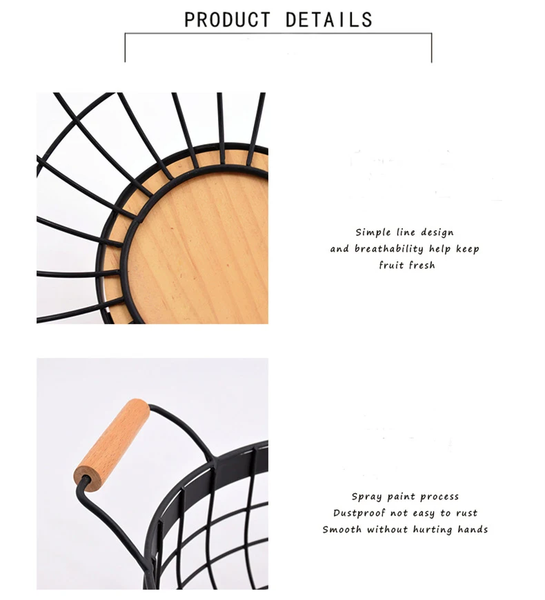 Iron Fruit Basket Hollow Net Creative Living Room Snack Basin Vegetable