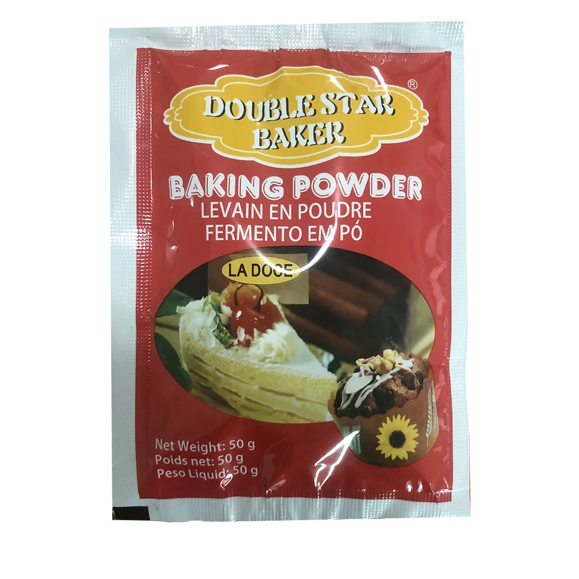 Hot Sale Food Grade 50g DSB African Recipe Baking Powder For Bakery food Bread,Steamed Buns,Cakes,Biscuits,Dessert