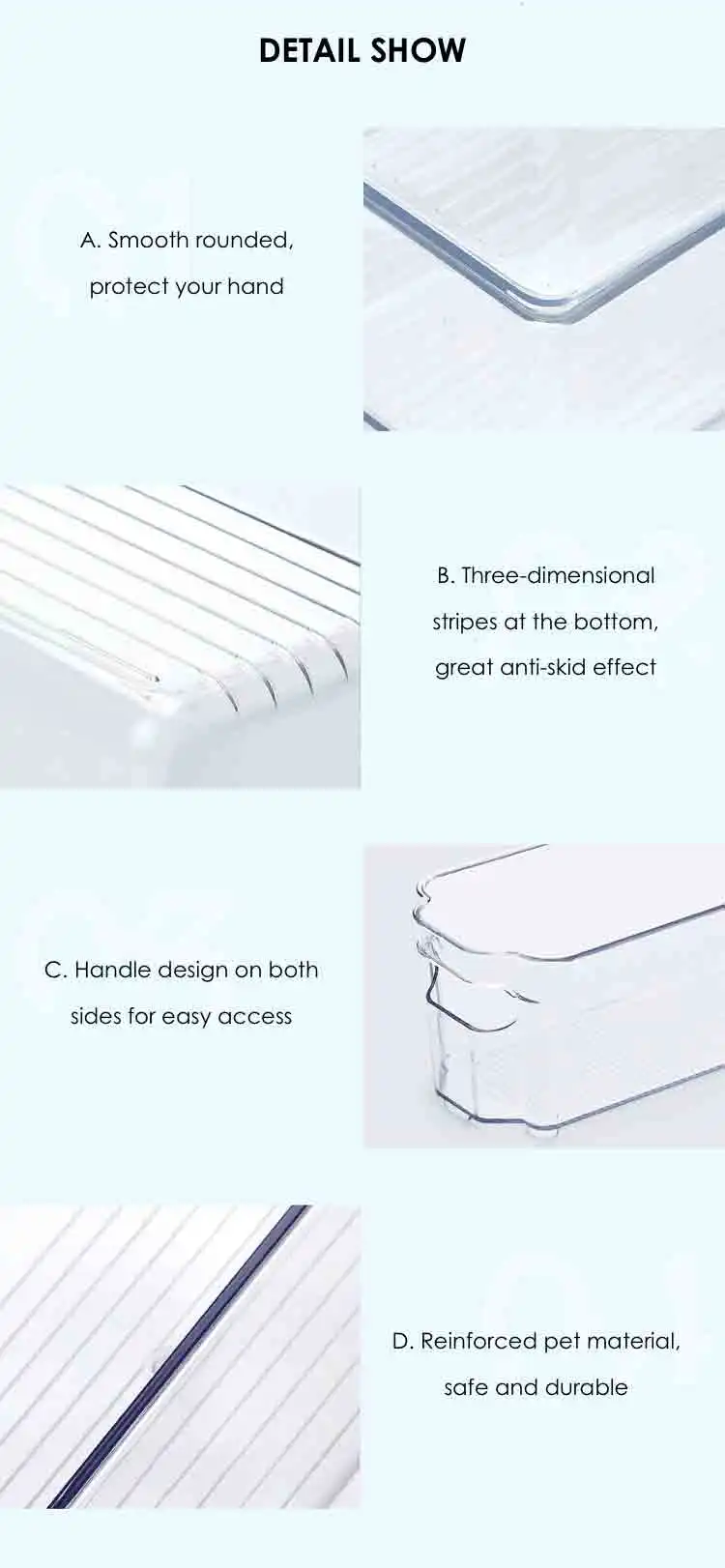 clear plastic food storage product