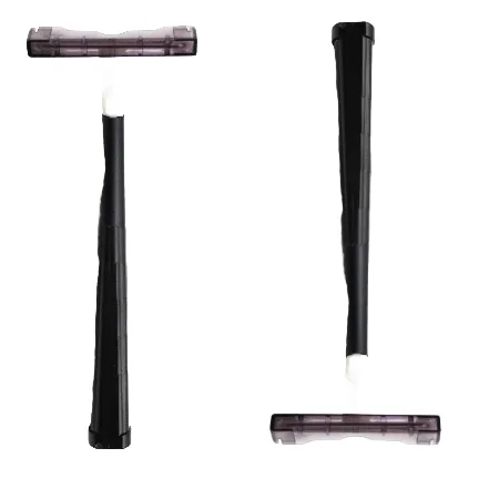 Classic Style Black Plastic Handle Single Blade Razor Male Disposable Shaving Razors With With Clear Safety Cap for Women Man