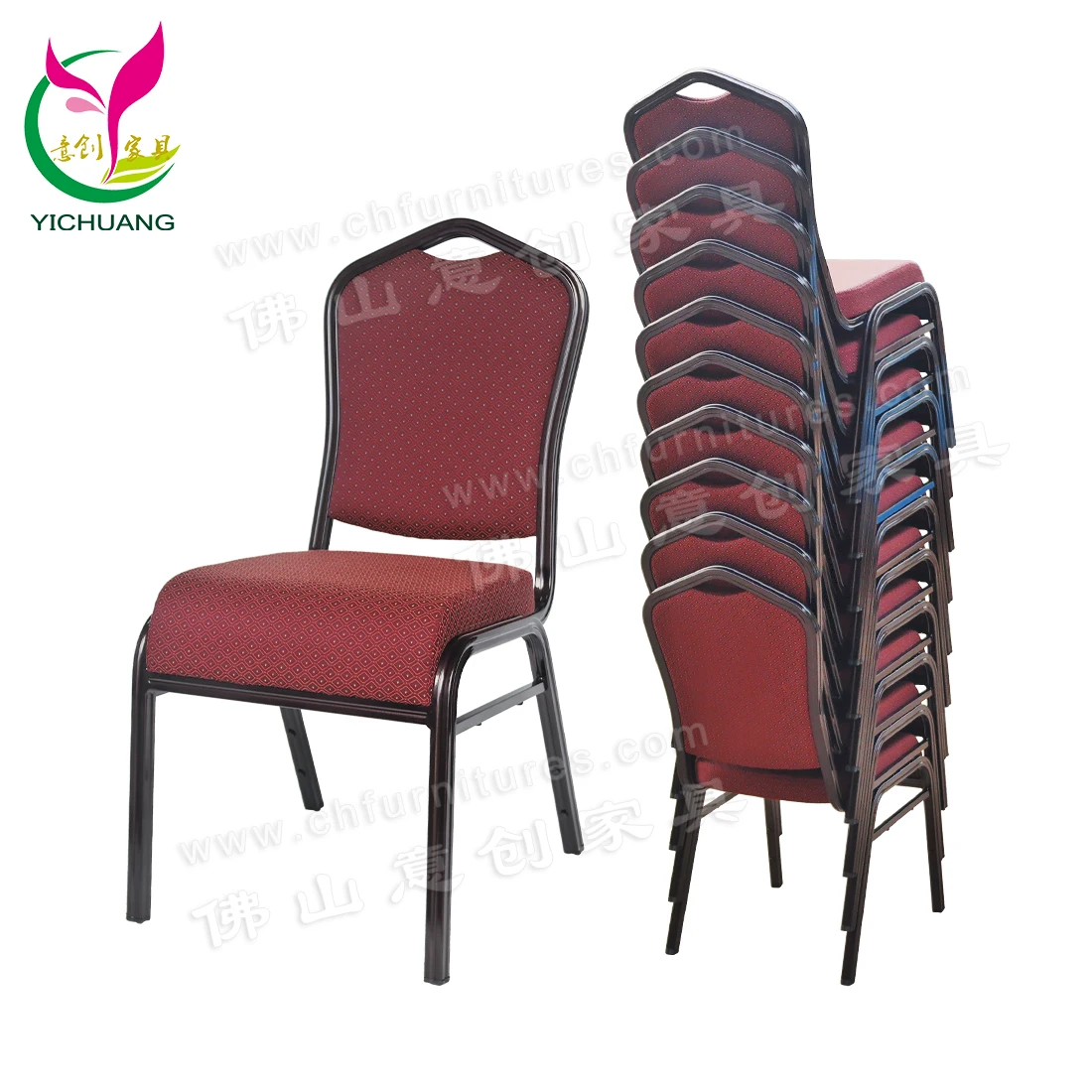 Wholesale Cheap Used Aluminum Hotel Conference Banquet Chair Stacking