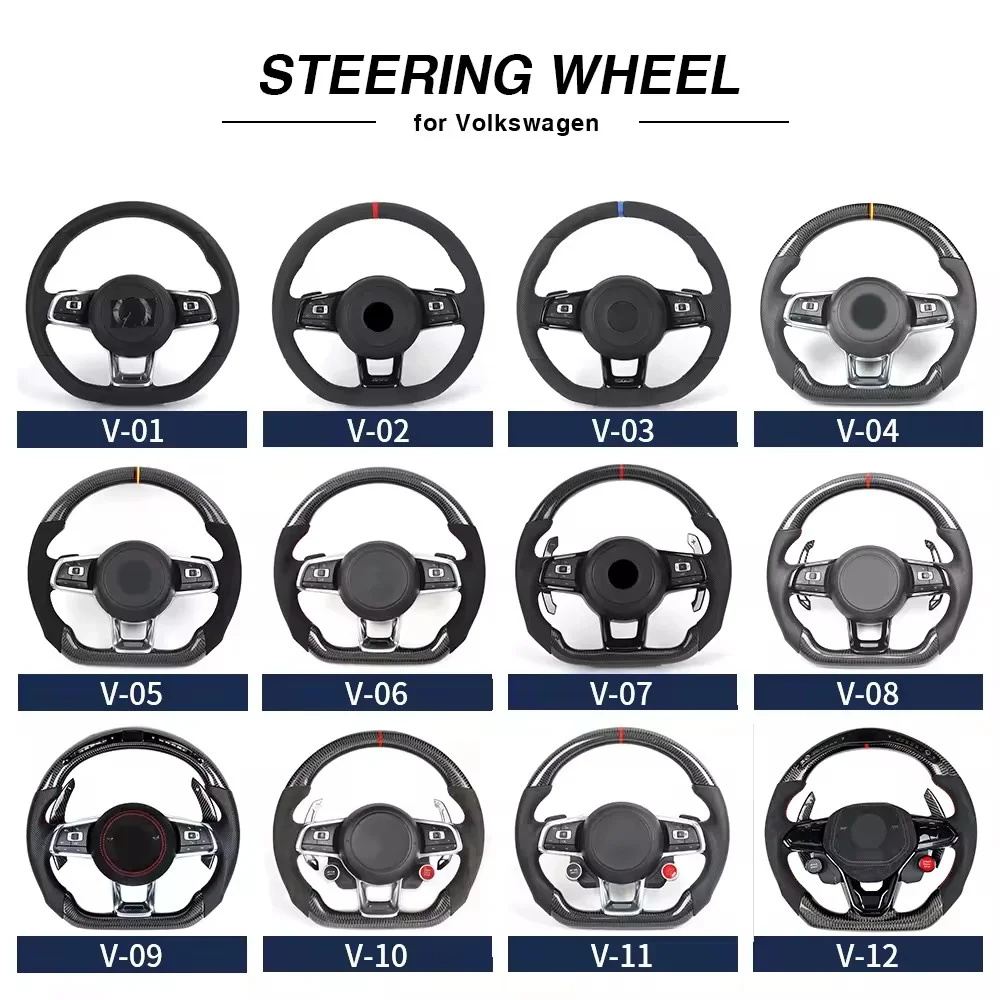 Piano-Black Trim Full Alcantara Leather Steering Wheel for VW Polo Golf 6 7 R MK5 MK6 Mk7 GTI Passat B6 B7 Carbon Toyota Corolla