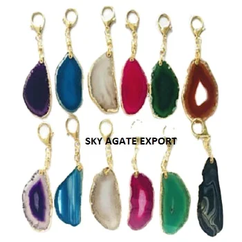 
 Оптовая продажа, позолоченный брелок, агат, драгоценный камень: Купить из неба, экспорт Агата  