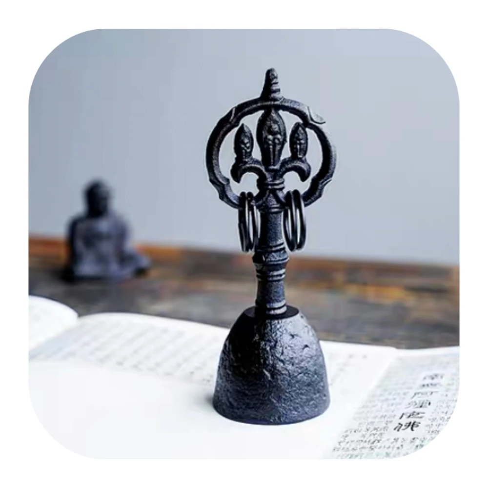 JELO HB-1 Singing Bell handle bell Cast iron Japanese Buddhist Traditional tibetan tingsha cymbals handmade meditation