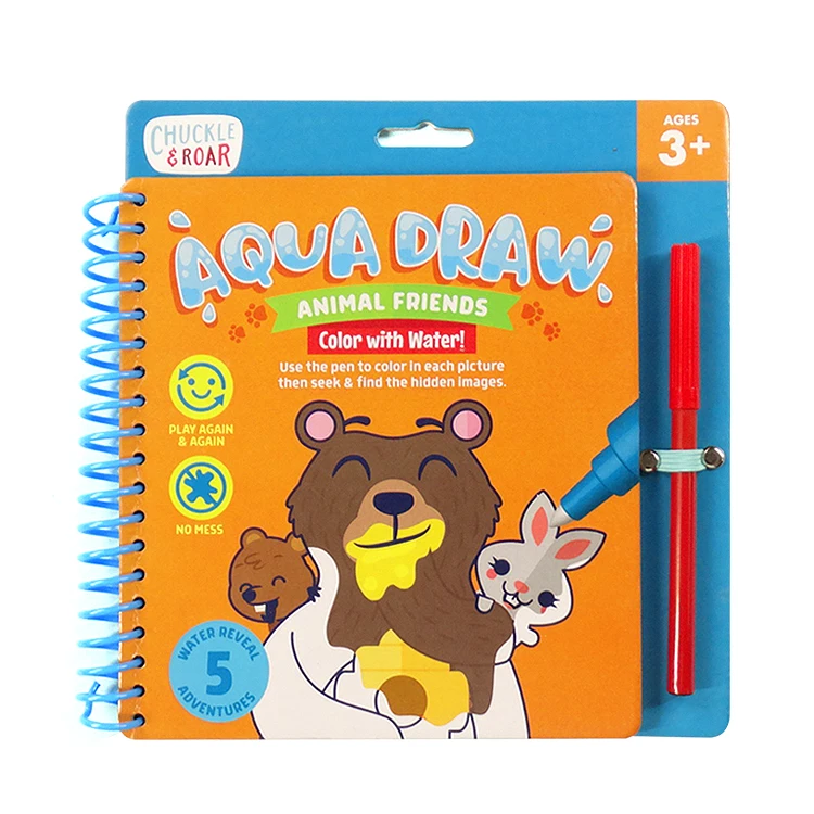 Customized Kids  Learning  Magic  Coloring Doodle  Drawing Book  Animal Friends Water Coloring book