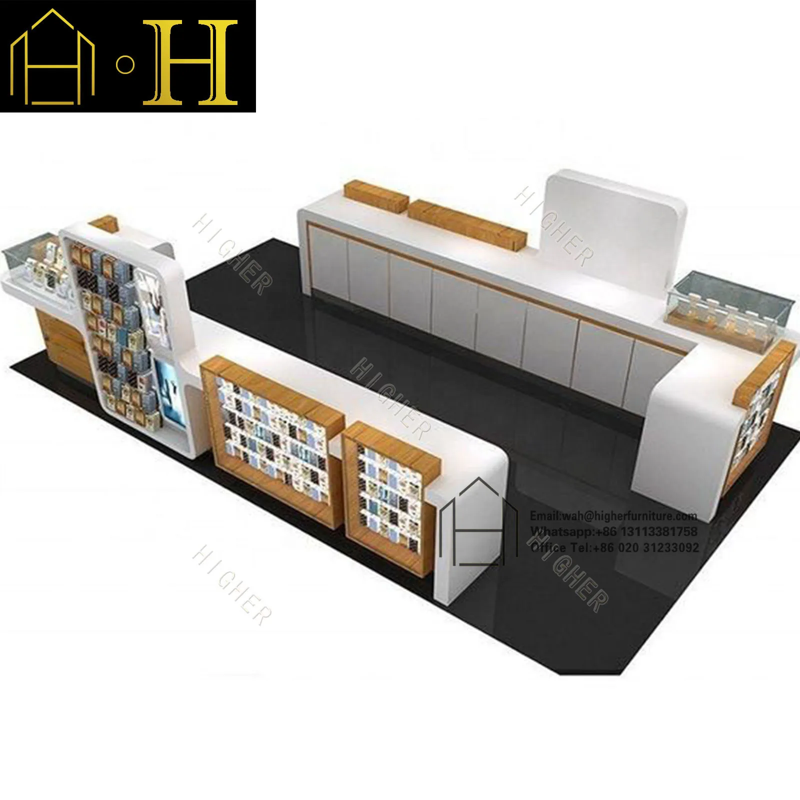 Mobile Phone Kiosk Display Counter Phone Showcase Stand Cell Phone Store Fixtures Mobile Shop