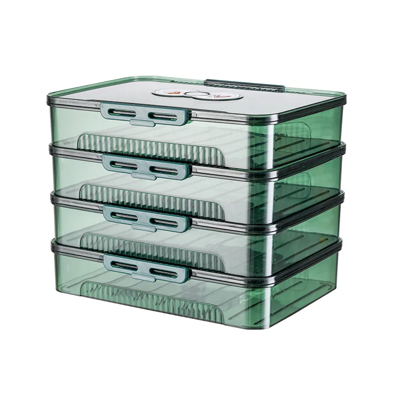 Kitchen Dumpling Box Food Grade Frozen Special Crisper Kitchen Refrigerator Dumplings Frozen Food Sealed Storage Box