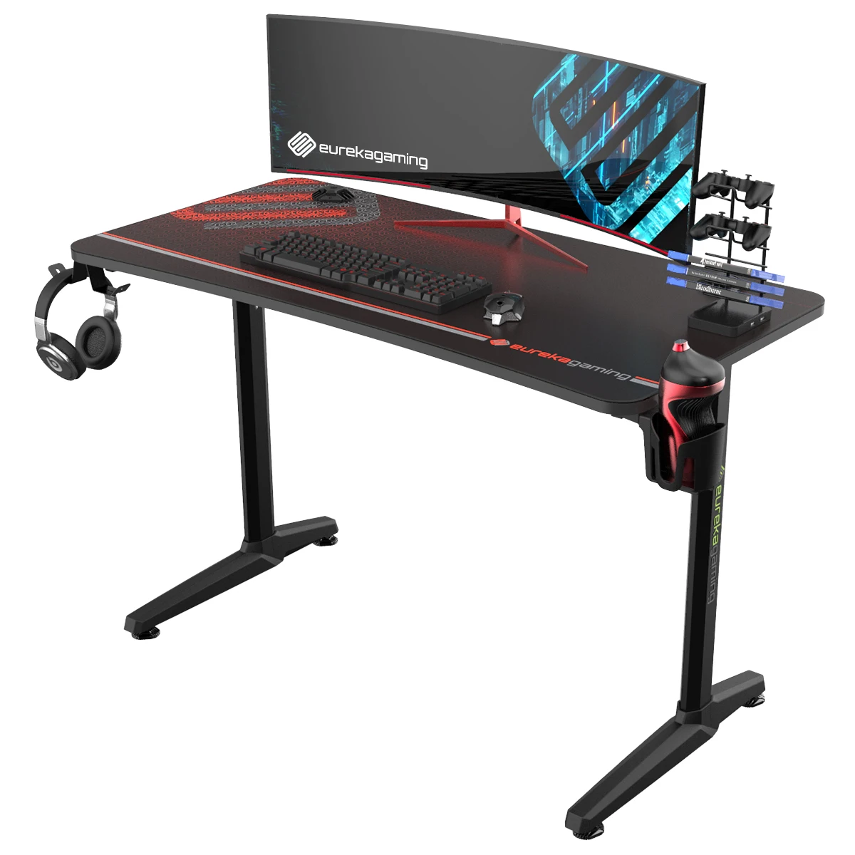 Amazon Hot Sell Computer Desk Black MDF PC Adjustable Student Study desk Chair Bundle Aluminum Laptop Wide AK Gaming Desk