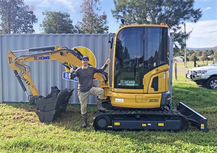 XCMG официальный yanmar двигатель мини-экскаватор XE35U одобренный epa 4 тонны Подержанный с насадкой