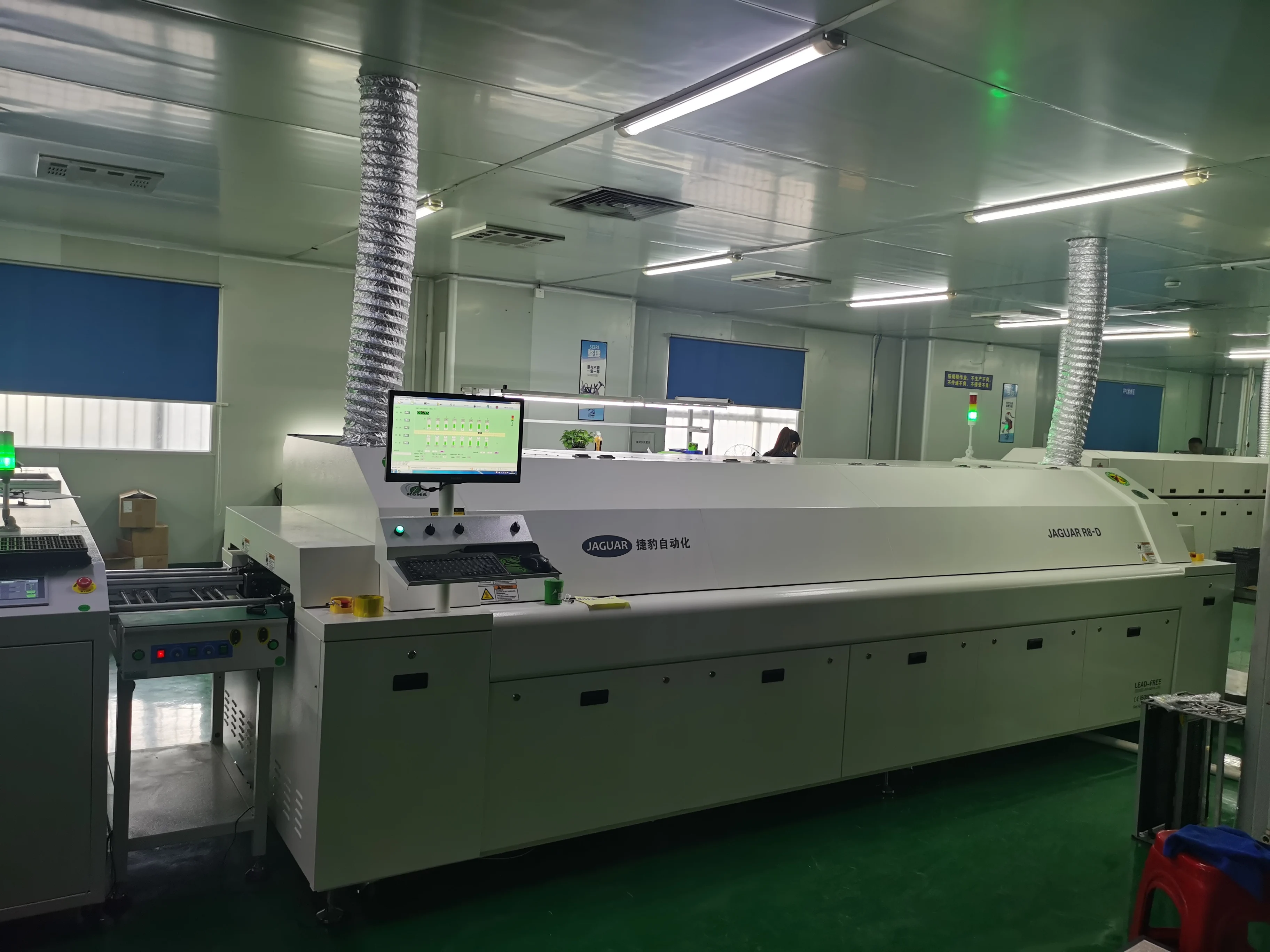 Jaguar 8 Heating Zones Lead-Free Dual Track Reflow Soldering Machine
