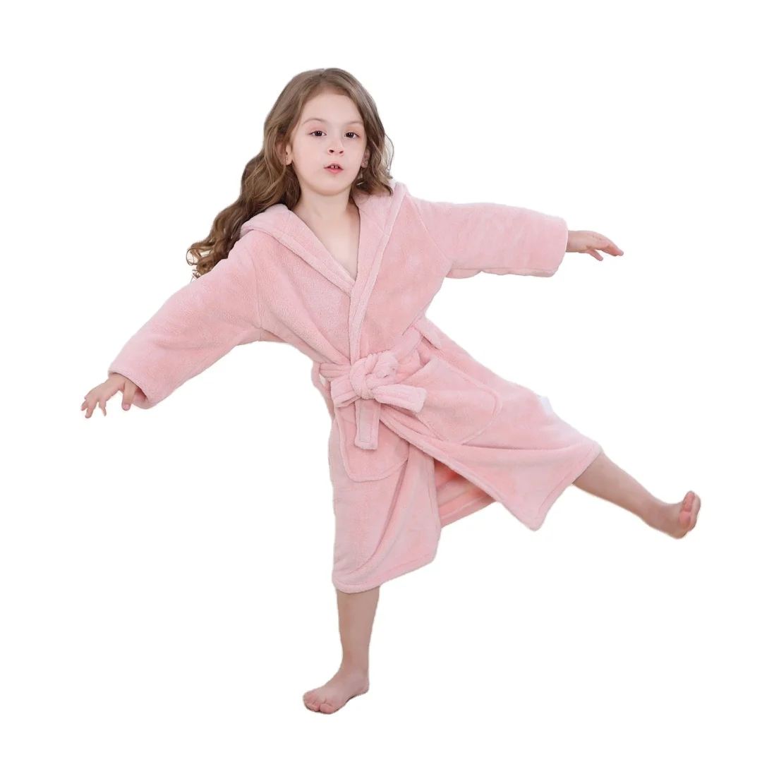 
Super soft bathrobe hooded animal shape bathrobe for girls 