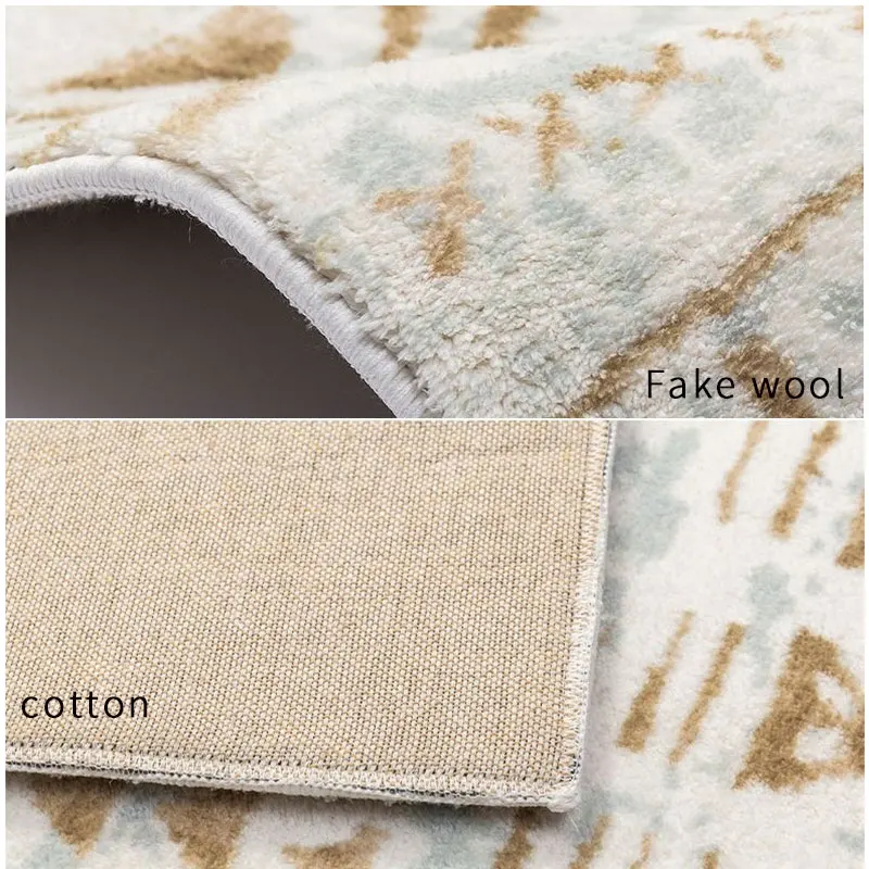 Easy to clean American style carpets and rugs living room shaggy fluffy carpet Custom washable vintage rug