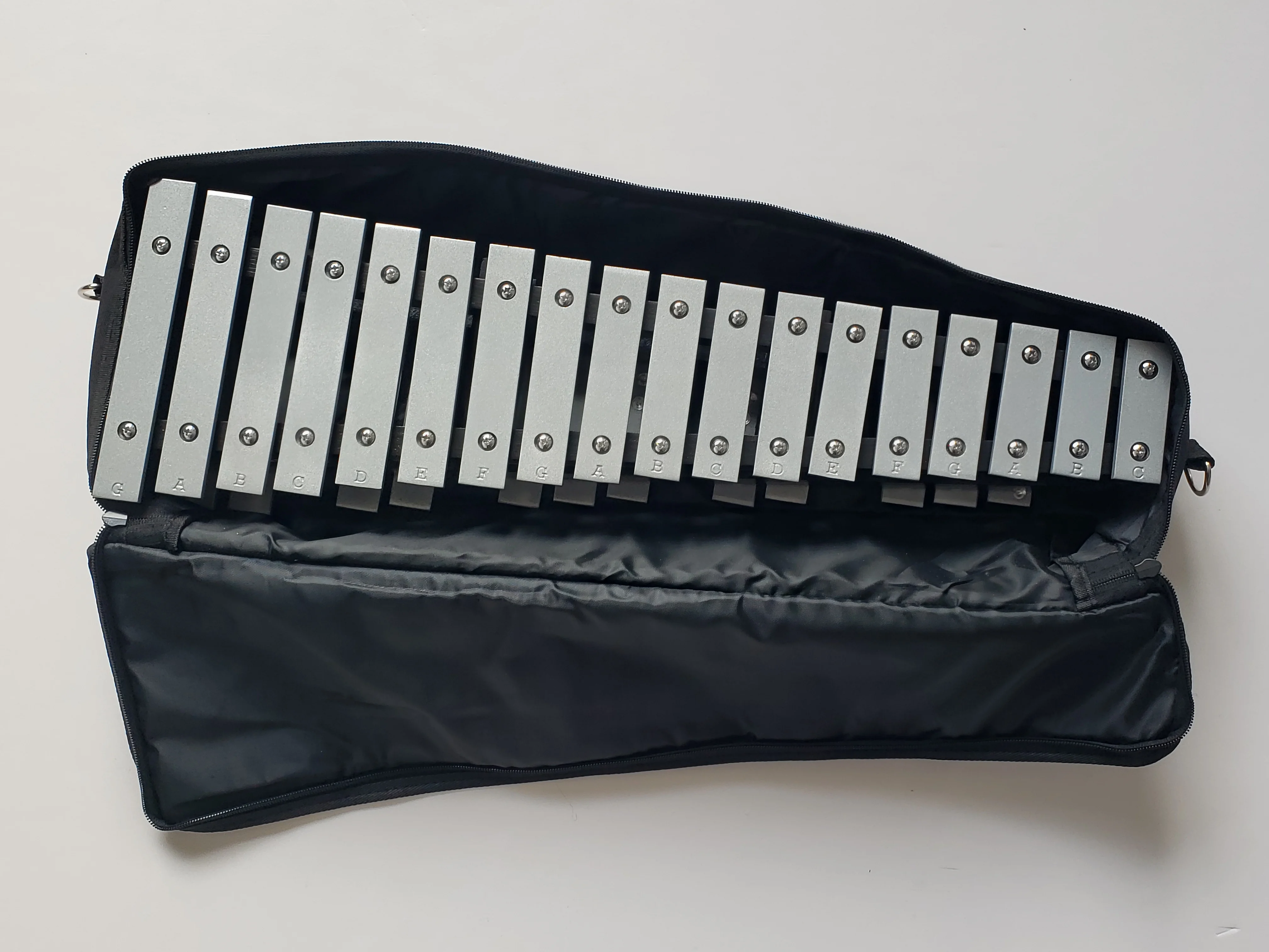 30 Notes Silver Foldable Xylophone Glockenspiel Metallophones For Sale
