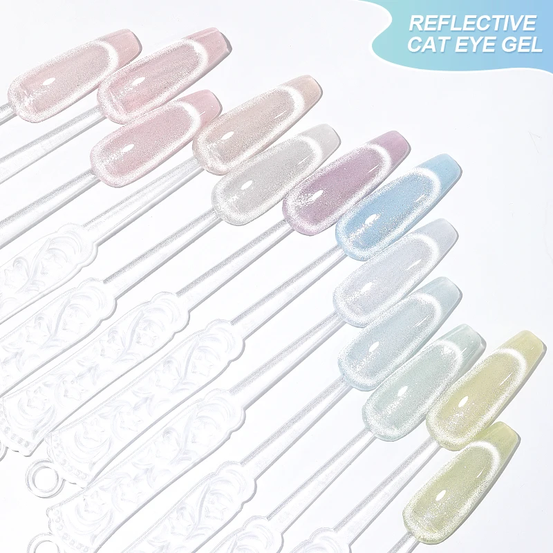 AS Newest Silver Crystal Cat Eye Gel Nail Polish Wholesale Nail Supplies Gel Polish Glitter Colors