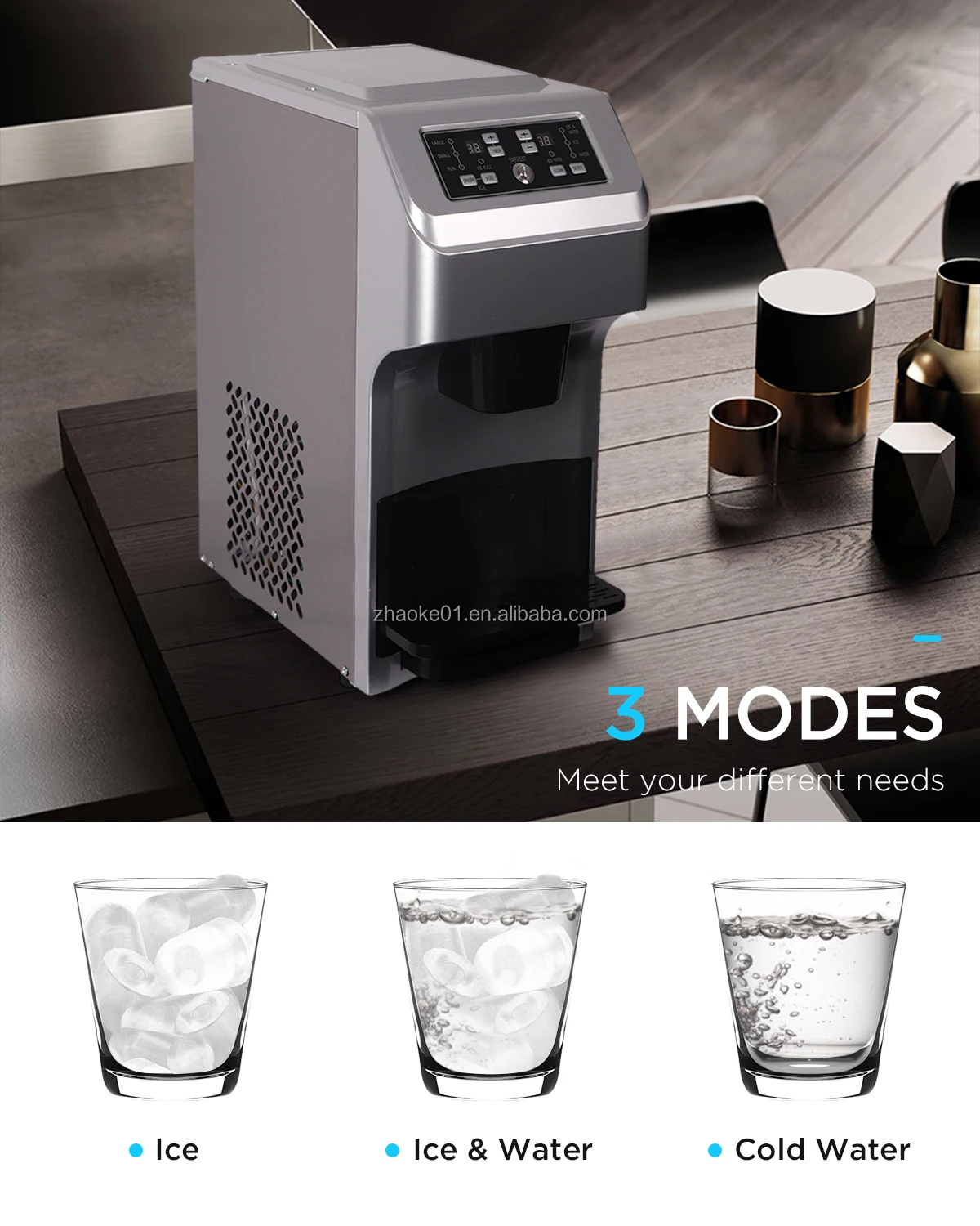 Ice machine commercial 25KG  dormitory student smart wifi automatic round ice making machine