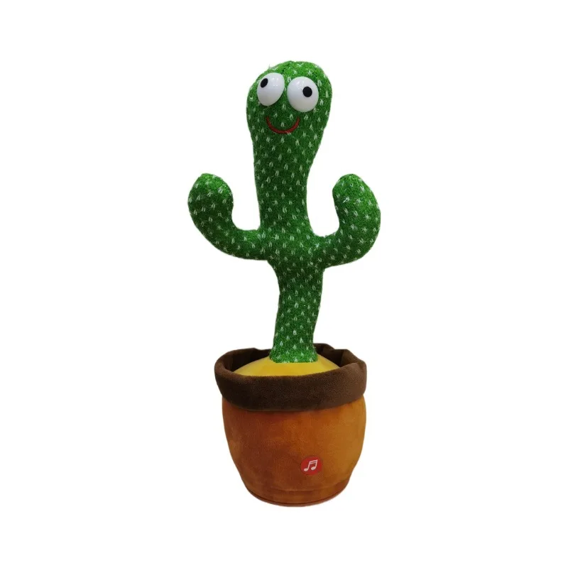 Hot selling singing and dancing learning to speak cactus twisting electric plush toy learning to speak can be recorded toys