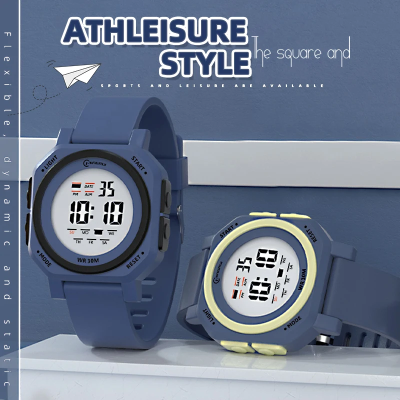 Wholesale Oem Boy Girl Chronograph Gift Sport Watches Calendars Date Week Kids Digital Watch