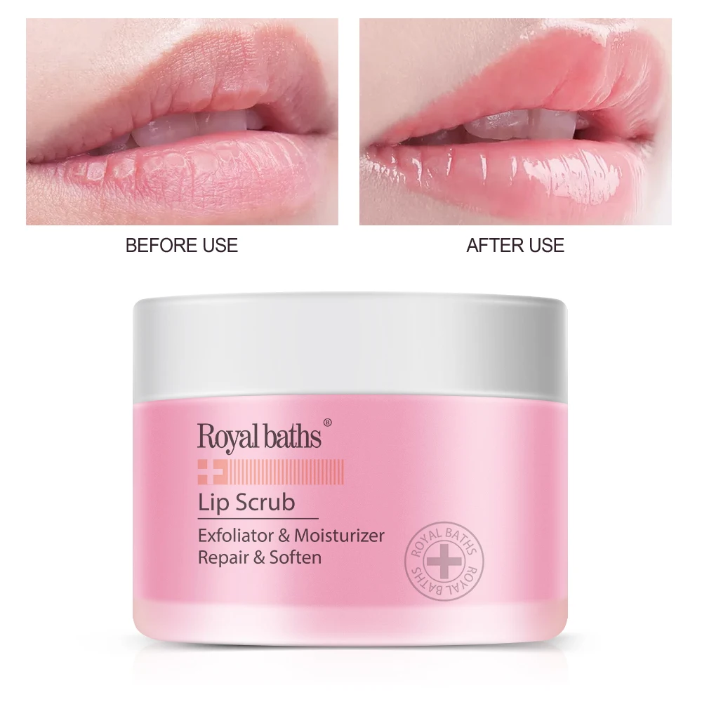 OEM Organic Vegan Fruit Vitamin E Peach Lip Exfoliator & Moisturizer Lip Sugar Scrubs For Lip Care