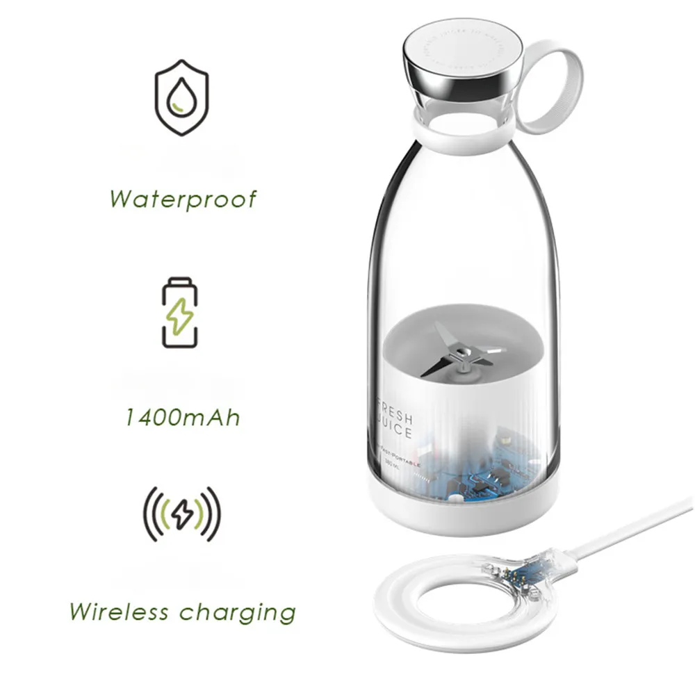 2022 New Portable Blender 350ml Wireless Rechargeable Usb Juicer Cup Fruit Mixer Smoothie Juicer Blender