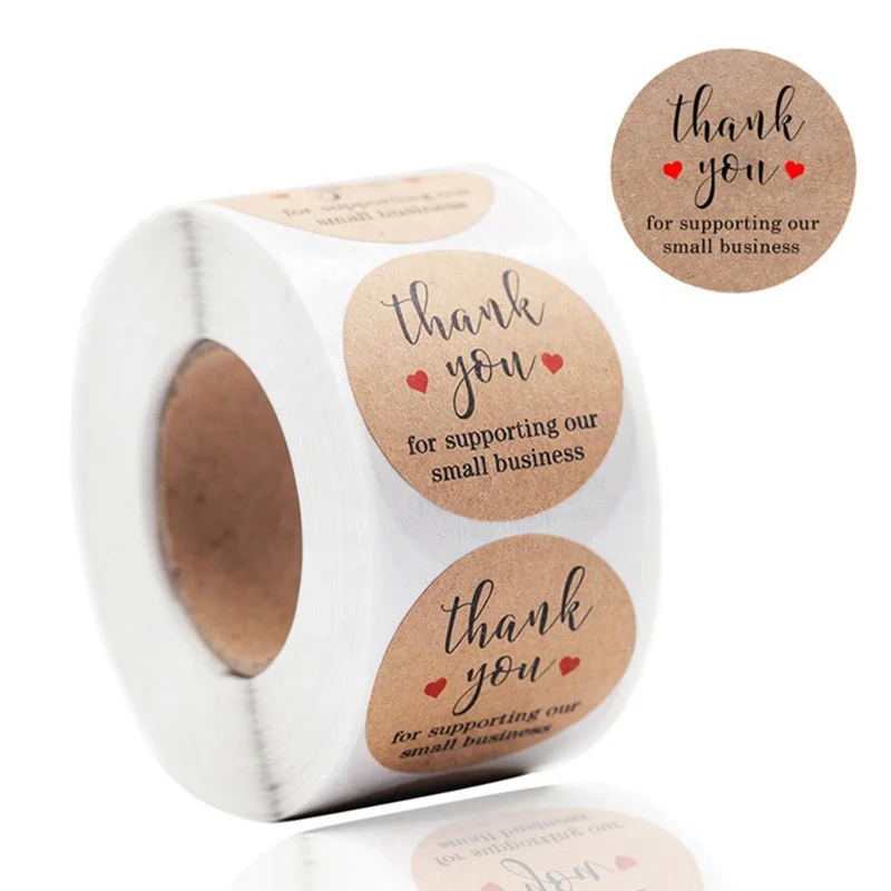 Small Business, Packaging, Envelopes Seal, and Gift Wraps business packaging label thank you stickers 500
