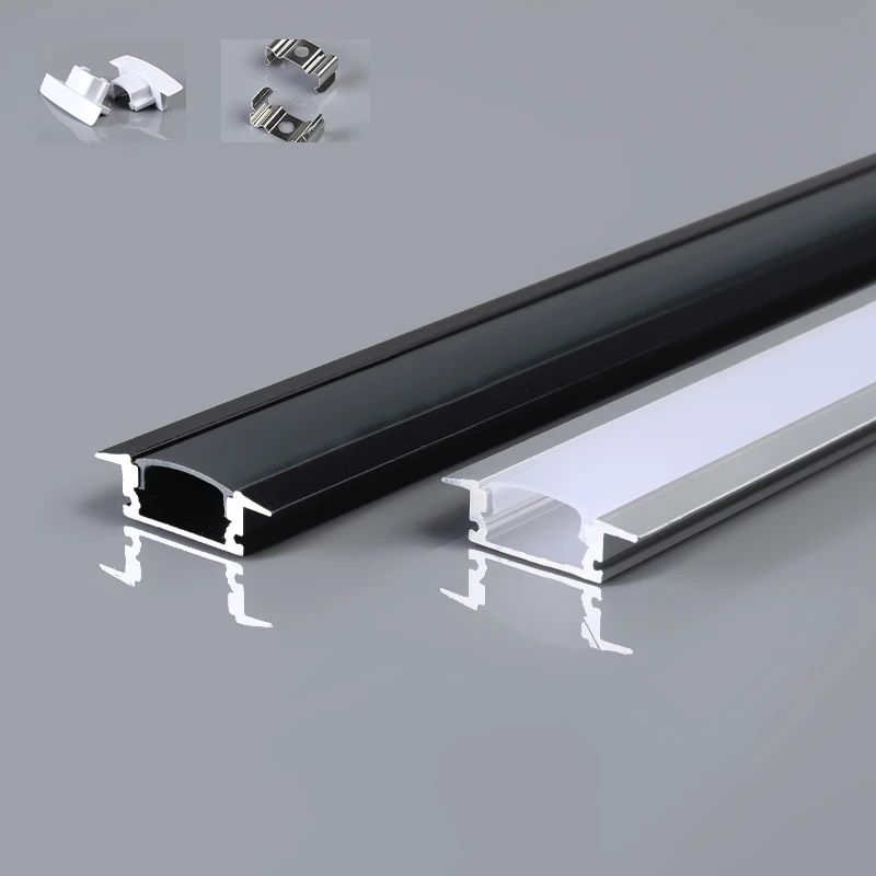 17*7A For LED Stripes Al Strip Light Aluminum Milky Frosted Clear Cover Lighting LED Profiles