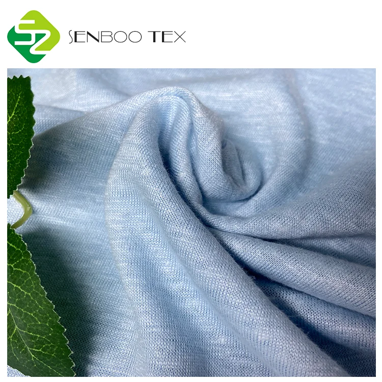 Wholesale 100% Hemp Jersey Fabric 190gsm Natural Knitted Material for Shirts/Garments Sustainable and Eco-Friendly