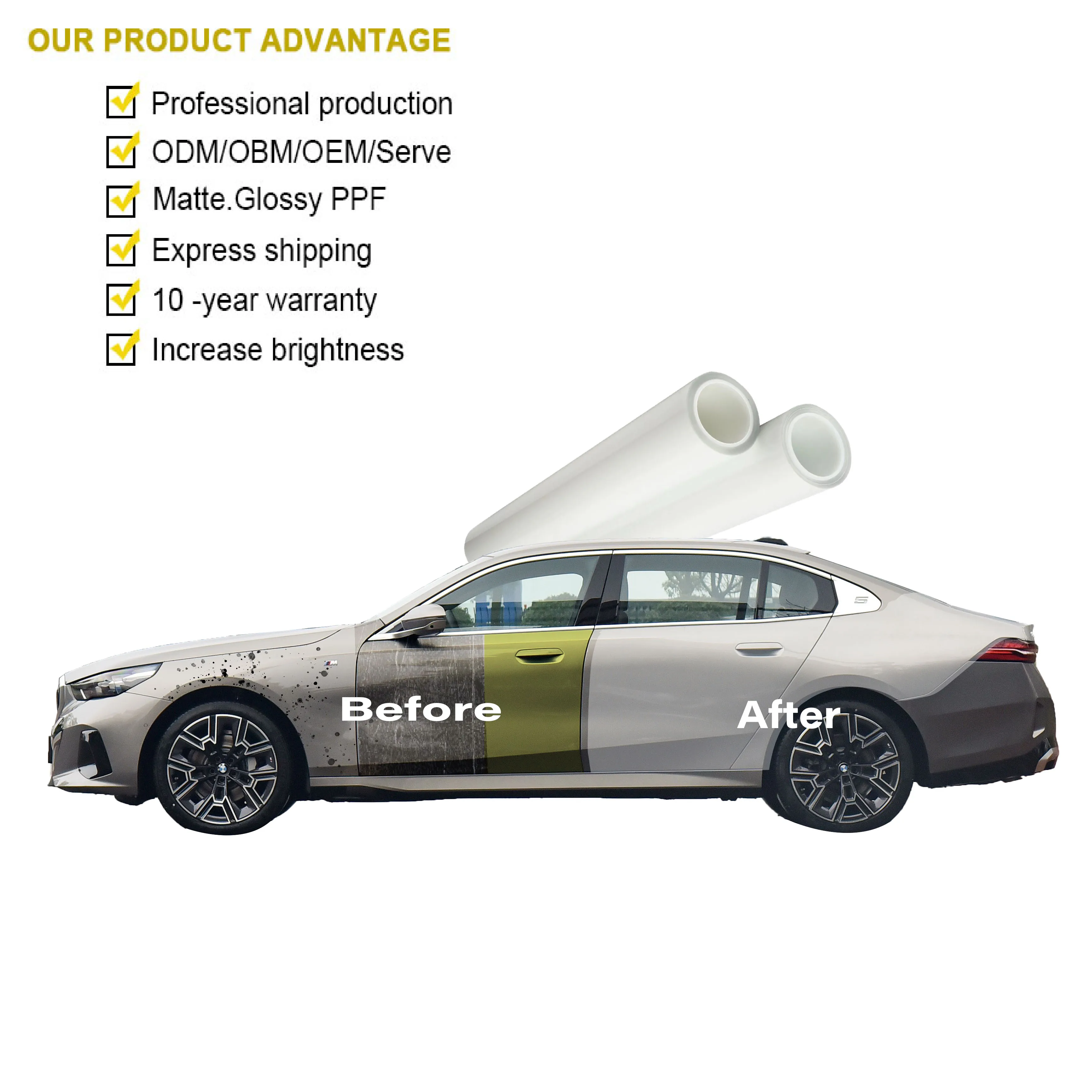 3m car ppf Transparent TPU Plastic Polyurethane Film Glossy Protect the paint films matte 1.52*15M/roll