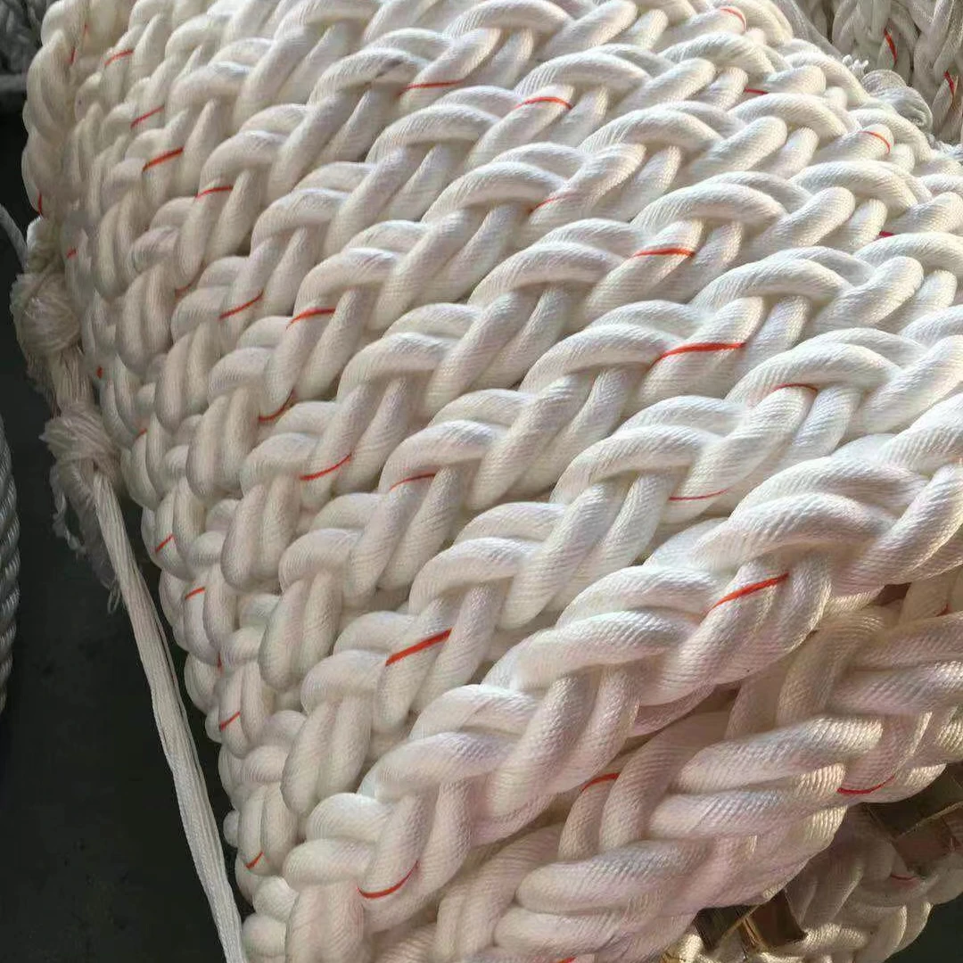 Manufacturer Wholesale Customized 24mm 8 Strands Polypropylene Filament Mooring Ropes For Shipbuilding