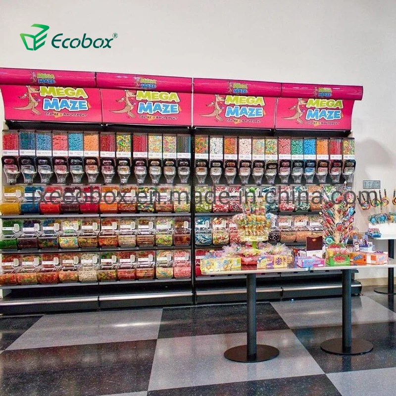 Hot selling gravity bin cereal grain rice candy dispenser for shop
