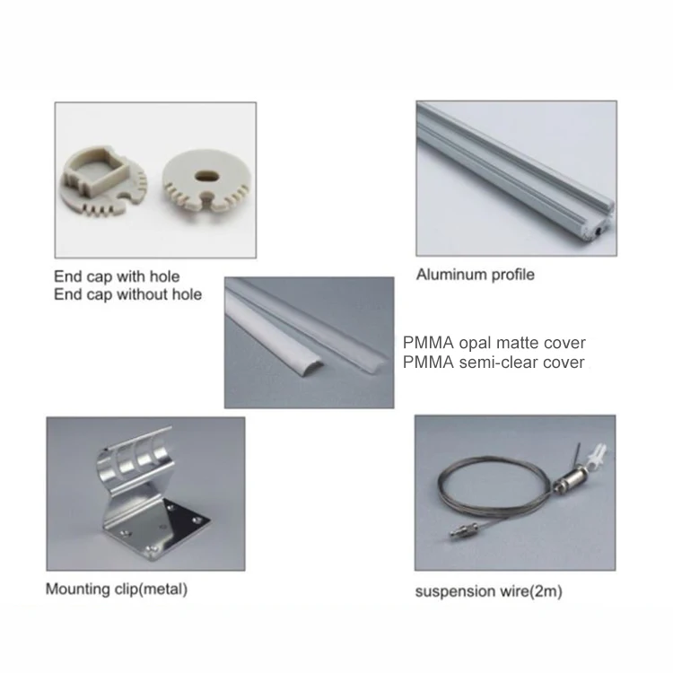 
Anodized T5 Alu Round Led Pendant Light Round Aluminum Led Profile 