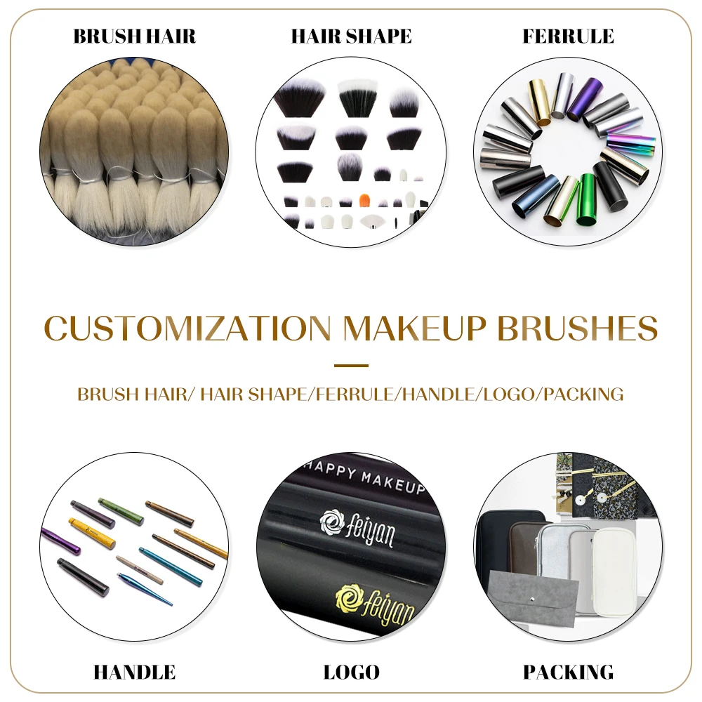 HMU Low MOQ Ship Fast Custom Logo High Quality Make Up Brushes Wholesale Wood Handle Premium Synthetic 18 pcs Makeup Brush Set