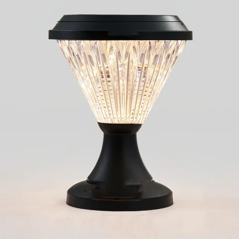 Outdoor Waterproof Decorative Fence Yard Mains Supply 220V Garden Lamp Pillar Lamp Column Lights ABS Switch for Lawn Gate Villa