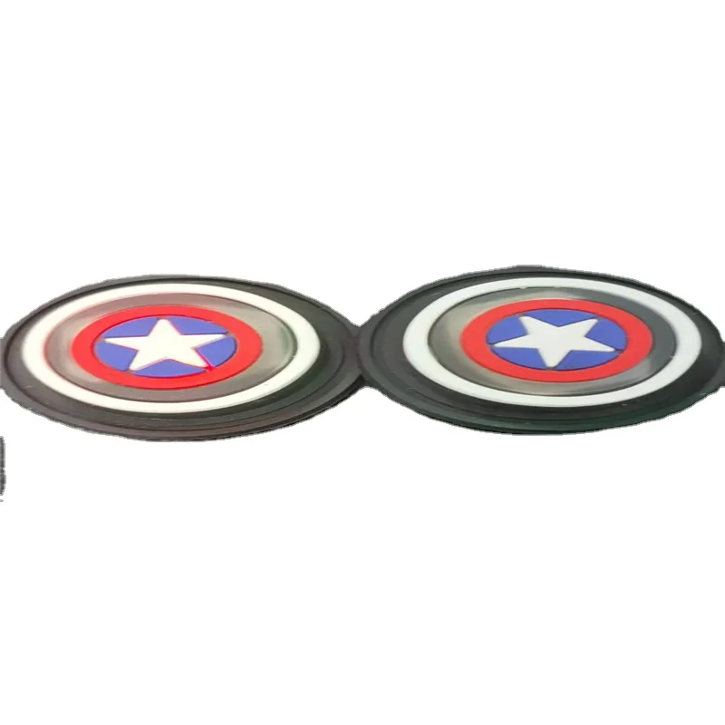 Soft plastic 3D cartoon pattern lable with Flahing light decarate on clothing shoes and toys