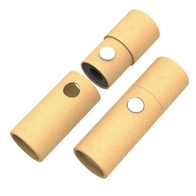 Custom Cosmetic Cylinder Strong Kraft Cardboard Child Resistant  Paper Tube for glass bottle