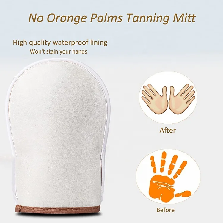 Brown Sunless Tanning Mitts/Double Sided Self Tanning Gloves/Reusable Tanner Applicator Mitt